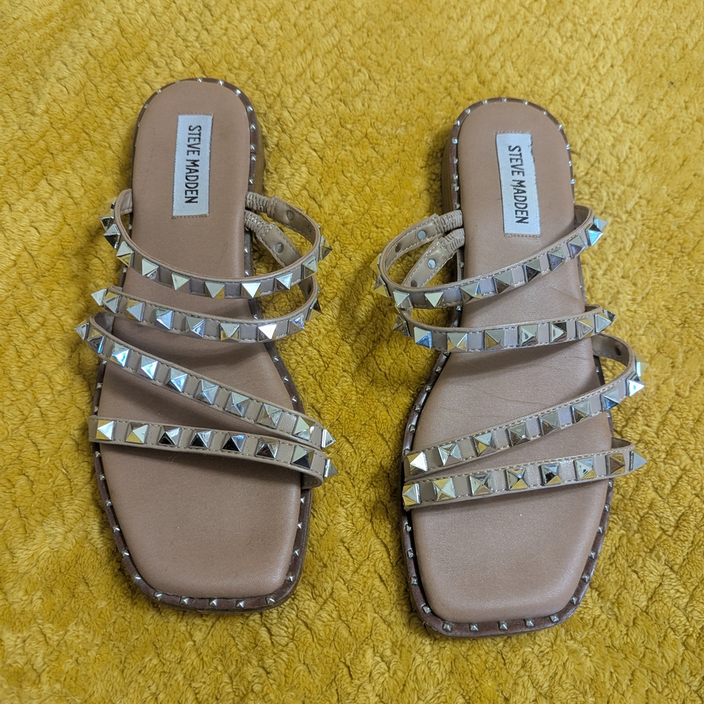 Steve Madden Gold Studded Women's Sandals